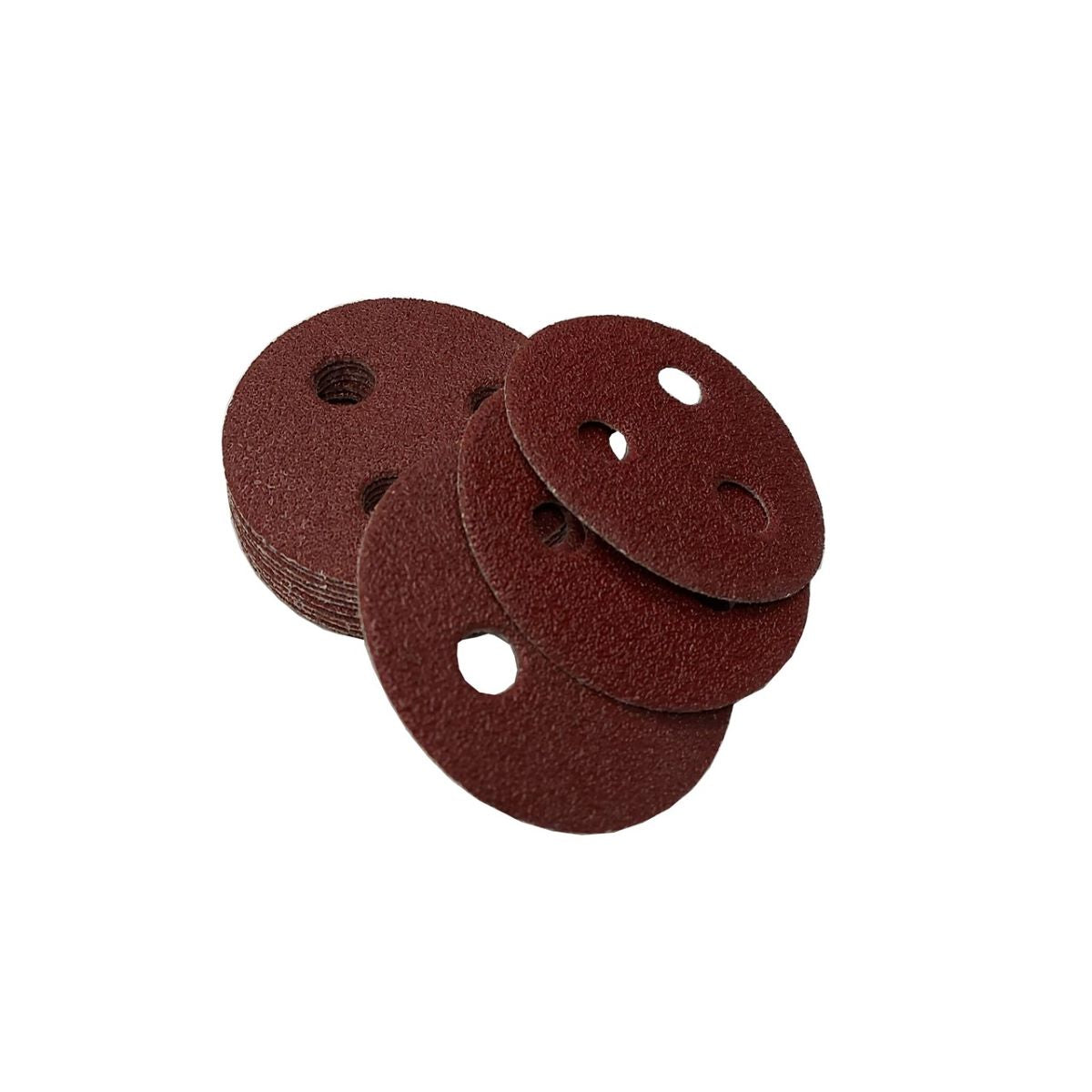 3" 3 Hole Red Aluminum Oxide Resin Hook Paper (Velcro) - per 100