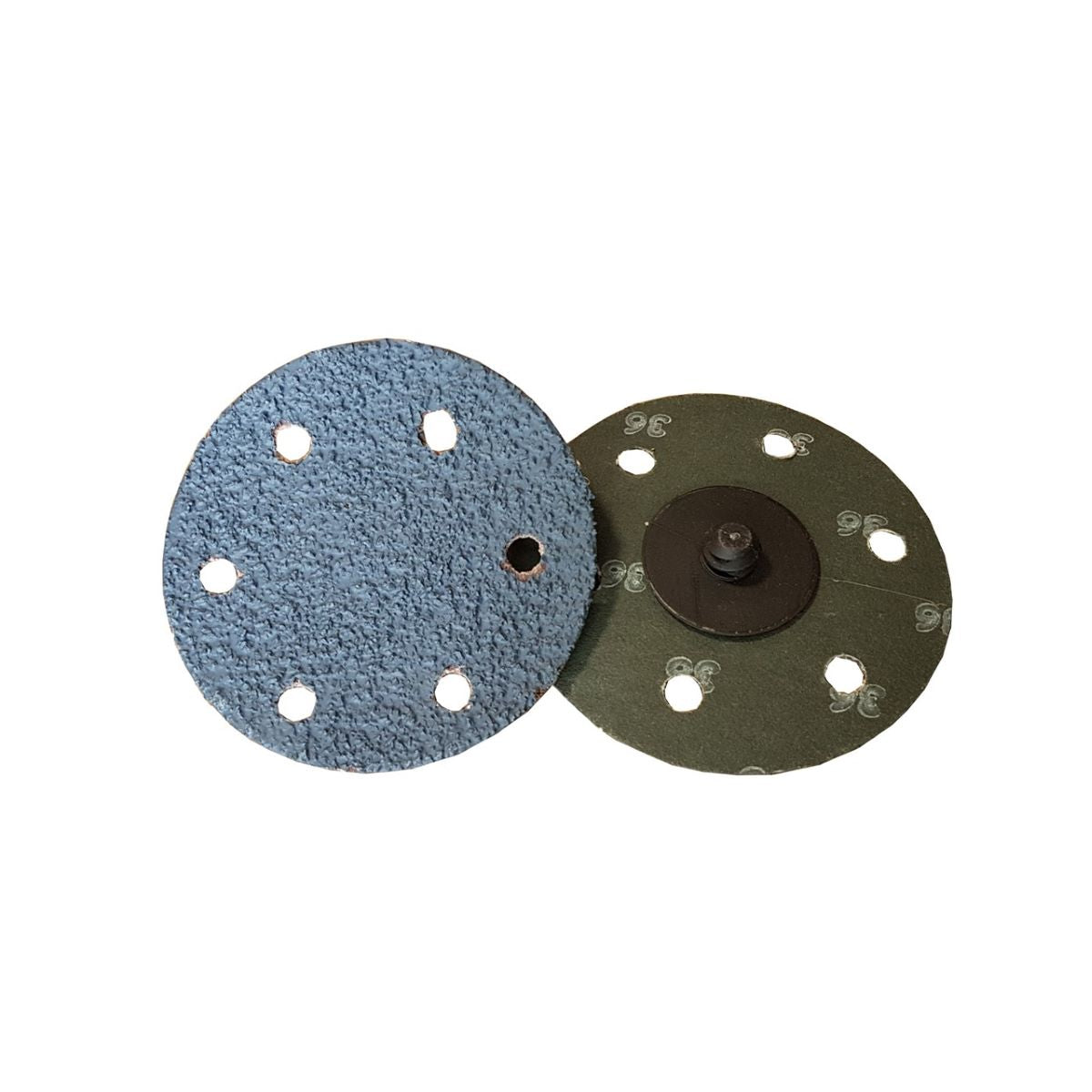 3" 6 Hole Roll On Blue Zirconia Fibre Disc - per 25 per box