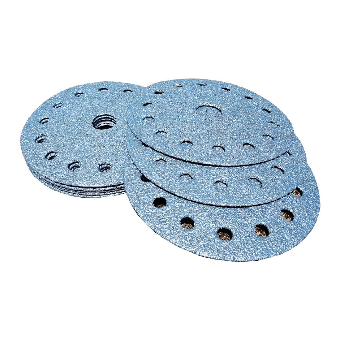 6" 14 Hole Blue Zirconia Fibre Disc - per 25