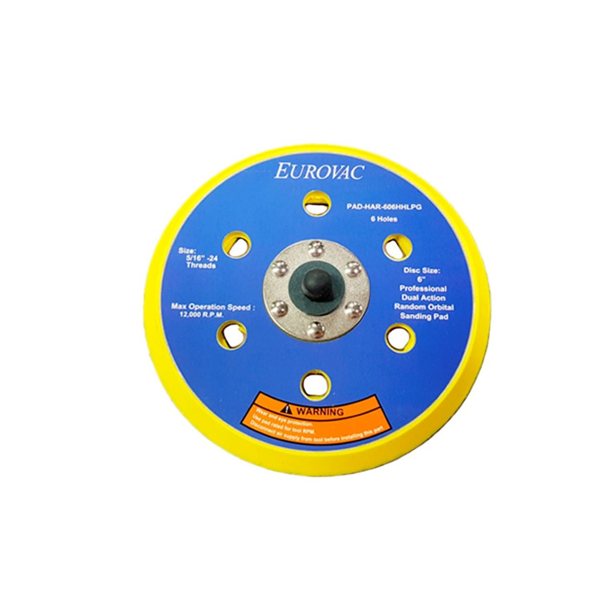 6" 6 Hole Hook Low Profile Pad W/Groove