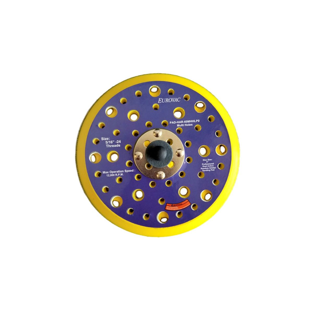 6" Multi Hole (52 Holes) Hook Low Profile Pad W/Groove