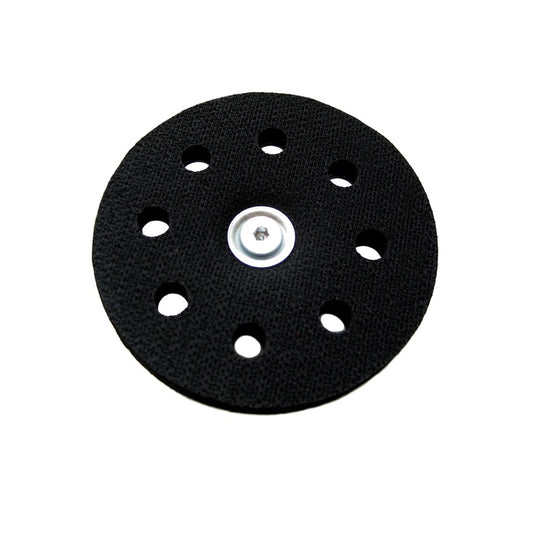 4" 8 Hole Black Hook Rotary Pad w/ Center Screw - For Rotary Sander Hook Discs