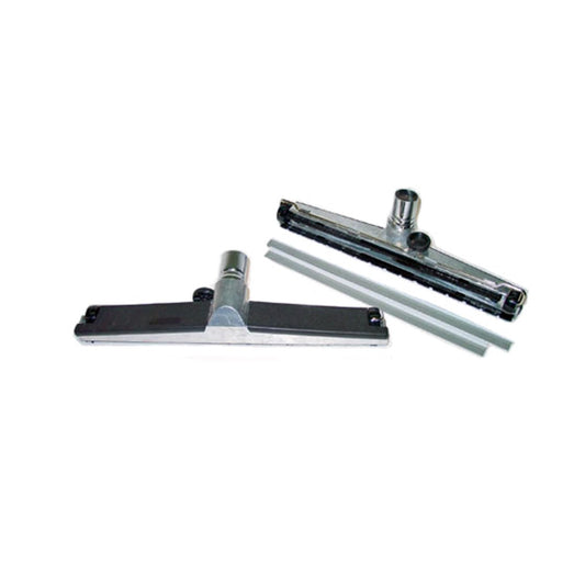 1-1/2" x 18" Aluminum Floor Tool w/ Squeegee, Brush & Adjustable Wheels