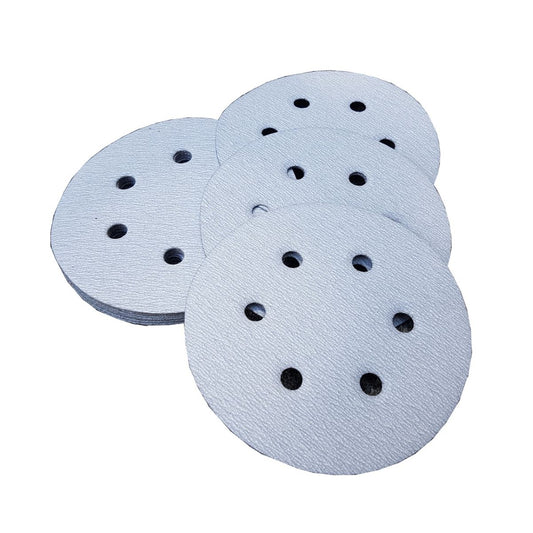 6" 6 Hole Silver Hook Paper (Velcro) - per 100