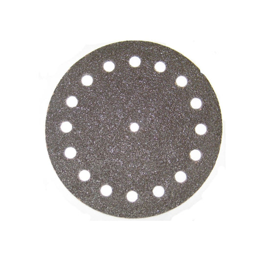 8" 16 Hole (Outer Edge) Black Silicon Carbide Resin Cloth Hook Paper - per 100