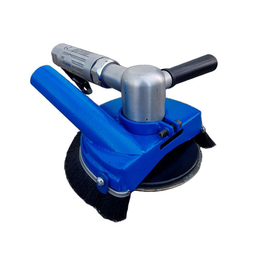 5" Fiber Disc "Industrial" Rotary Sander w/Steel Brush Shroud Vacuum Ready