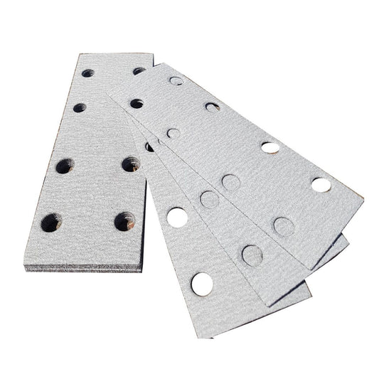 2 3/4" x 7-3/4" 14 Hole Medium Handsander Silver Hook Paper - per 100