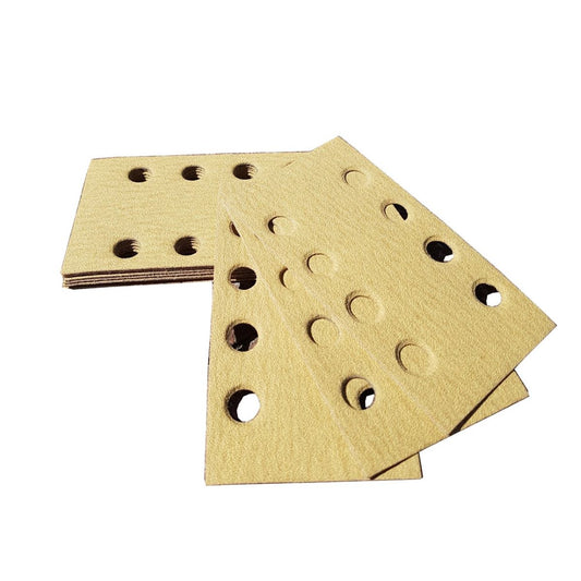 2 3/4" x 5" 8 Hole Small Handsander Gold Hook Paper - per 100