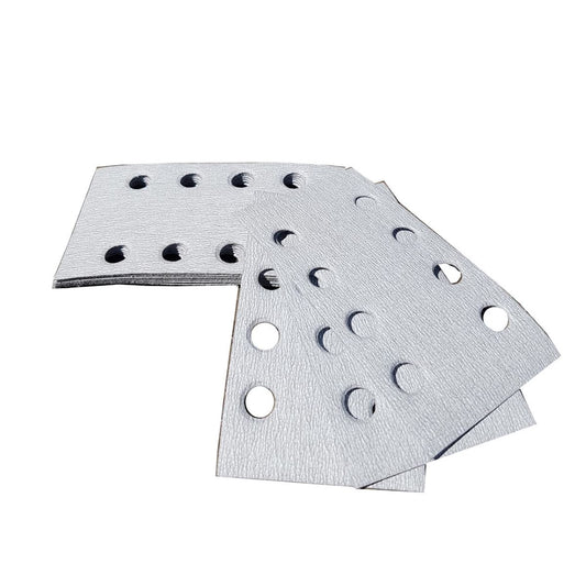 2 3/4" x 5" 8 Hole Small Handsander Silver Hook Paper - per 100