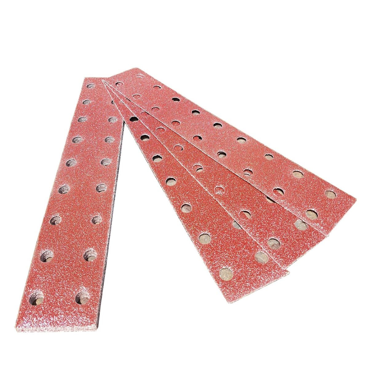 2 3/4" x 16" 18 Hole Longboard Red Aluminum Oxide Resin Hook Paper - per 100